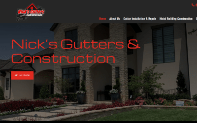 Construction Company Website Design: Nick’s Gutters and Construction