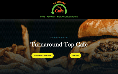 The Web Design of Turn Around Top Cafe
