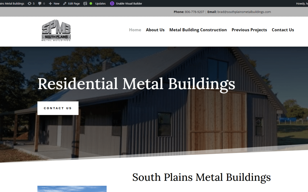 Your Web Pro LLC Empowers South Plains Metal Buildings with a Dynamic Website