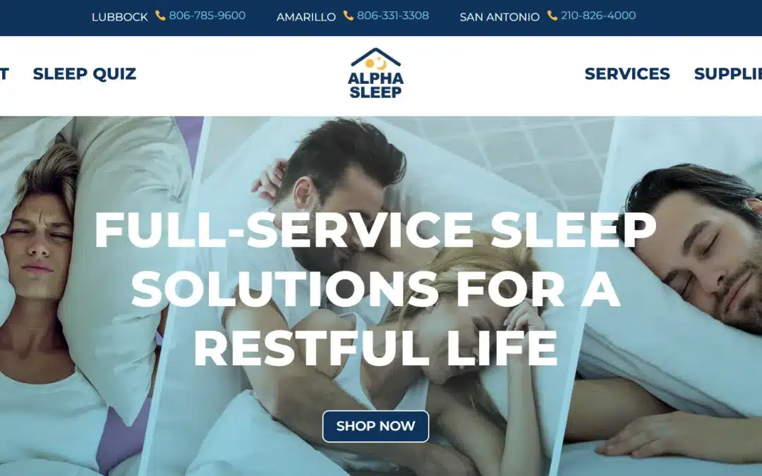 New Alpha Sleep Website By Your Web Pro LLC