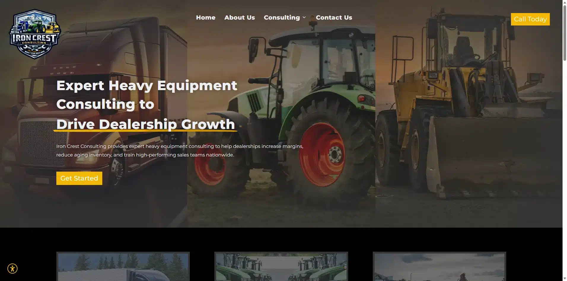 Heavy Equipment Consulting _ Iron Crest Consulting new website