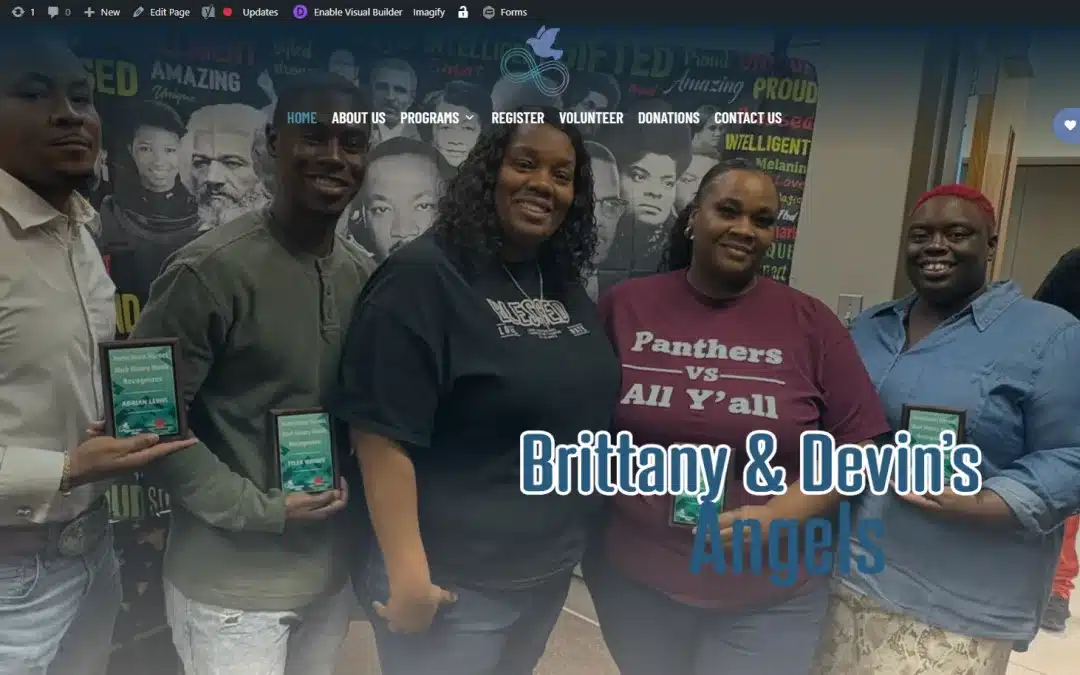 Building a Custom Site for Brittany and Devin’s Angels
